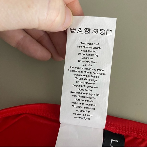 NEW La Blanca Island Goddess Mid Waist Sash Band Bikini Bottom 10 Cherry Red NWT - Picture 9 of 11